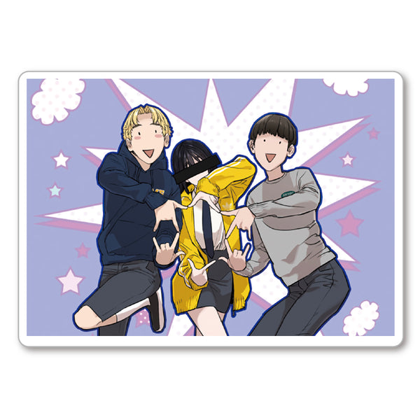『喧嘩独学』ステッカー 3人柄